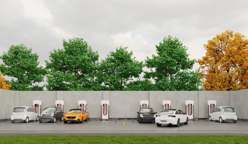 Tesla charging station